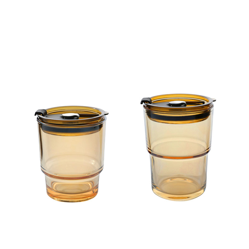 簡約玻璃咖啡杯-吸管杯