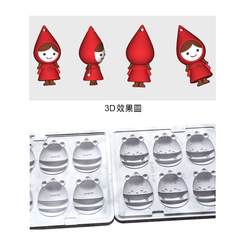 客製3D軟膠鑰匙圈