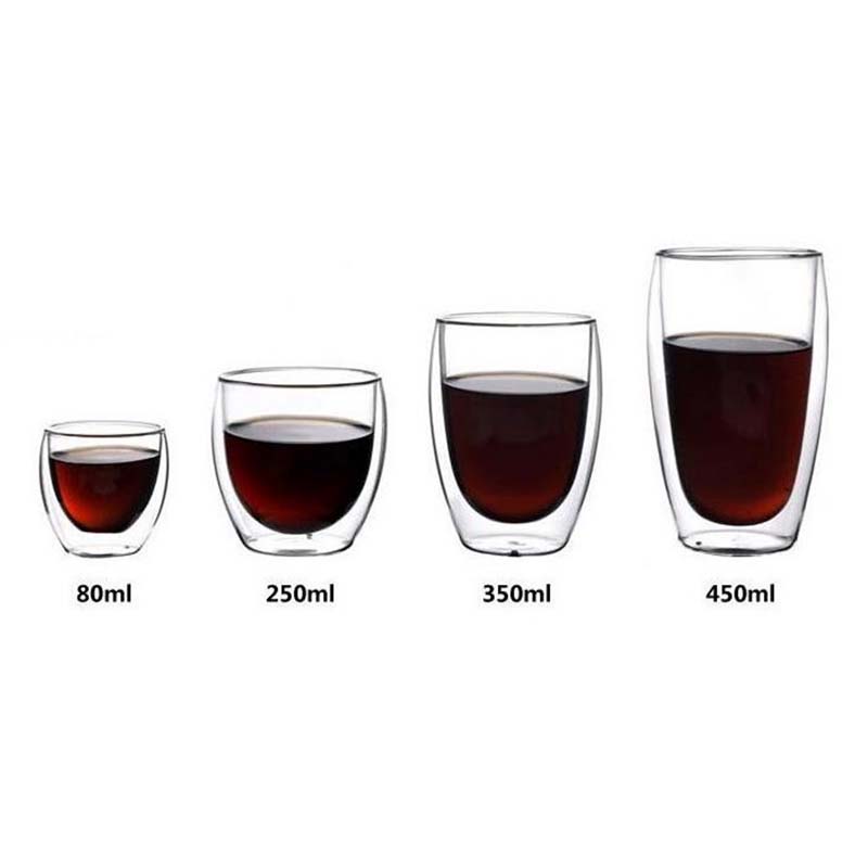 雙層隔熱玻璃杯(附竹蓋)